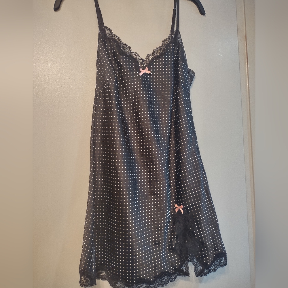 Victoria's Secret Polka dot pink bow slip  Chemises